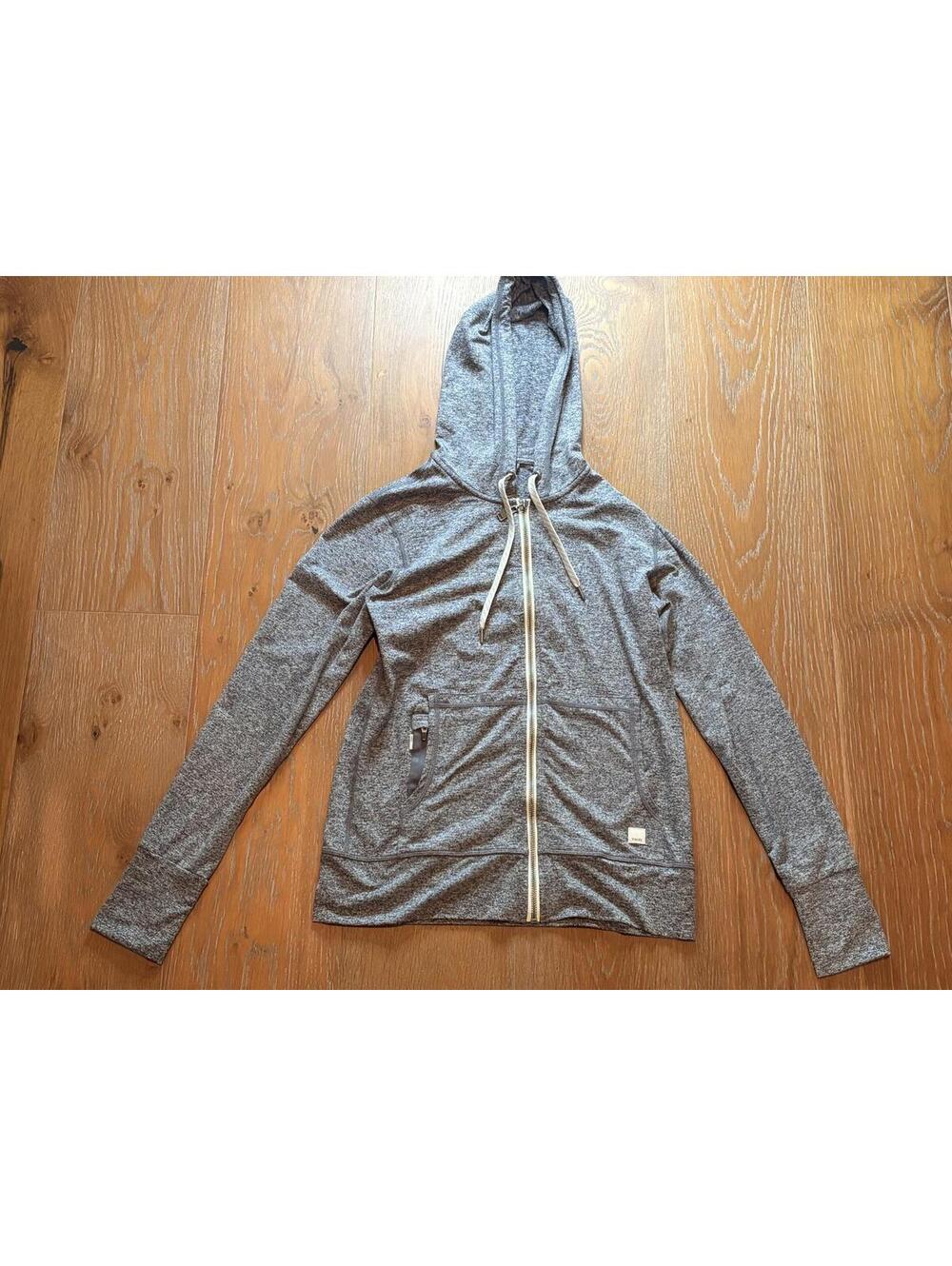 Vuori Gray Zip-Up Hoodie Soft Fabric Athleisure X-Small